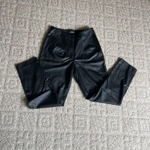 Express Faux Leather Black Ankle Pants Size 6